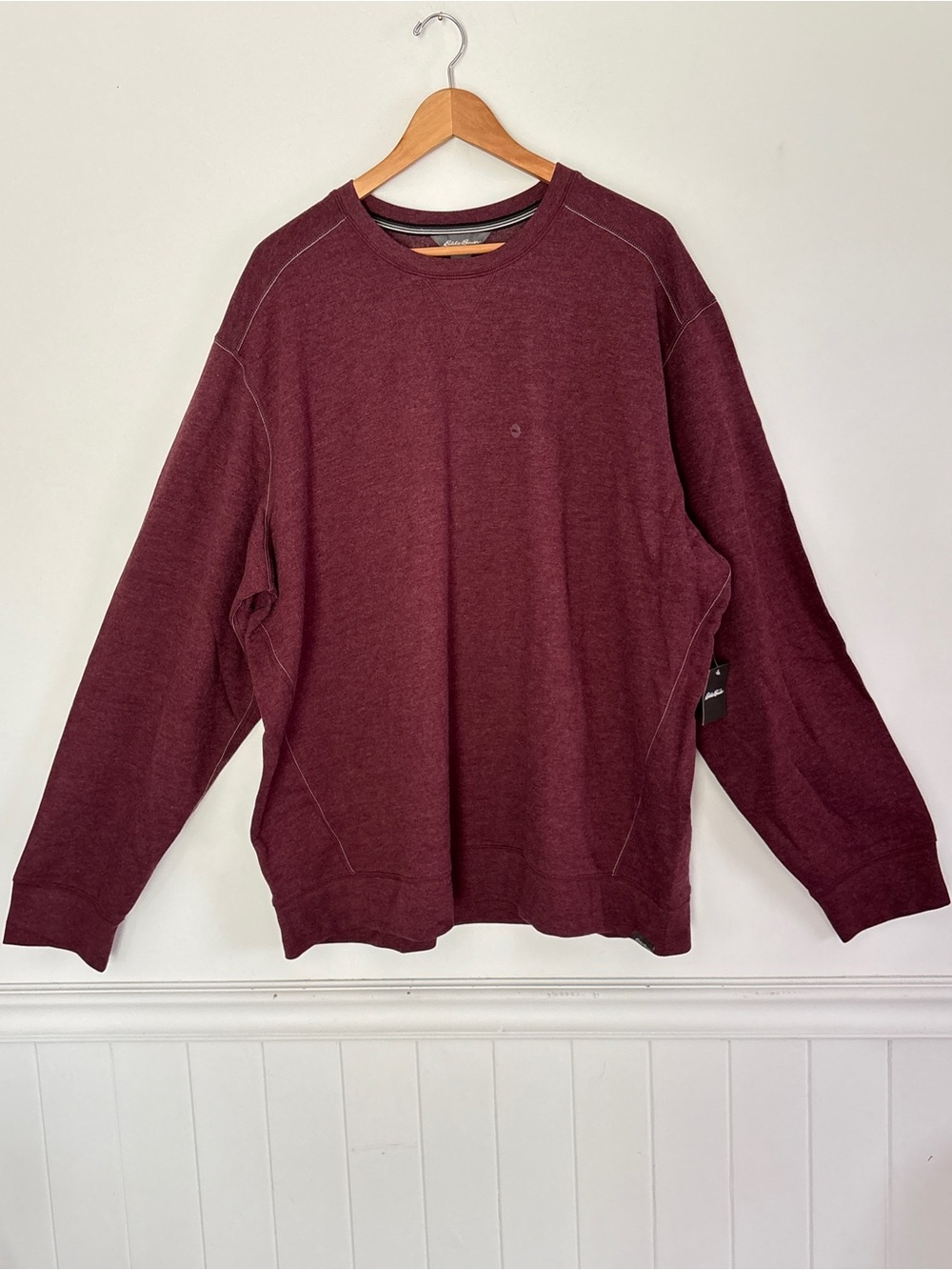 Eddie Bauer Fleece Crewneck Sweatshirt Men’s 2XL NEW Layering Outdoor Cozy A17